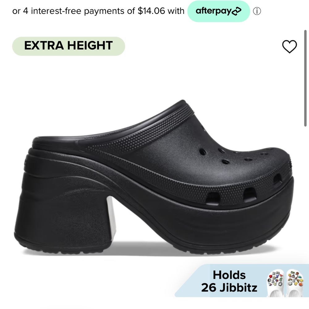 NWT Black siren clogs crocs